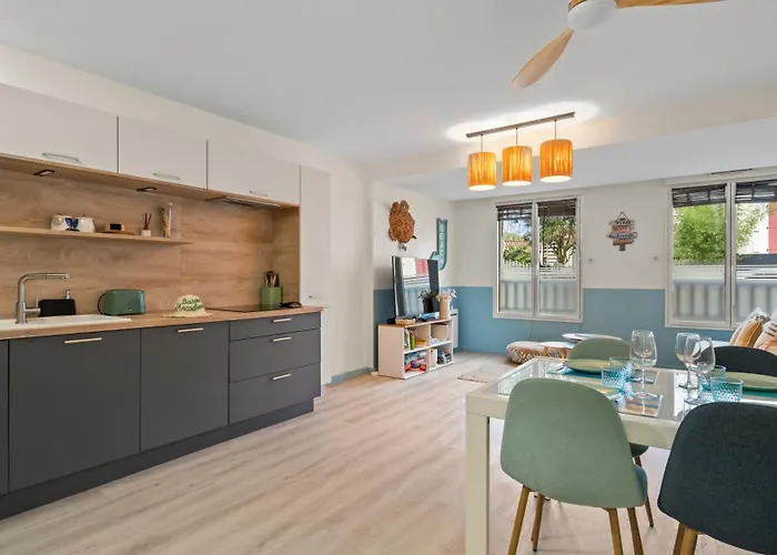 Bel Neuf - Hypercentre 400m Plage-pkg-wifi-t3 * 阿卡雄